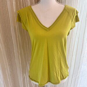 Maeve by Anthropologie green/yellow t shirt, size small